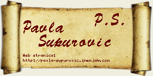 Pavla Supurović vizit kartica